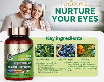 Zooone Lutein and Zeaxanthin Eye Health Vitamin and Mineral Supplement